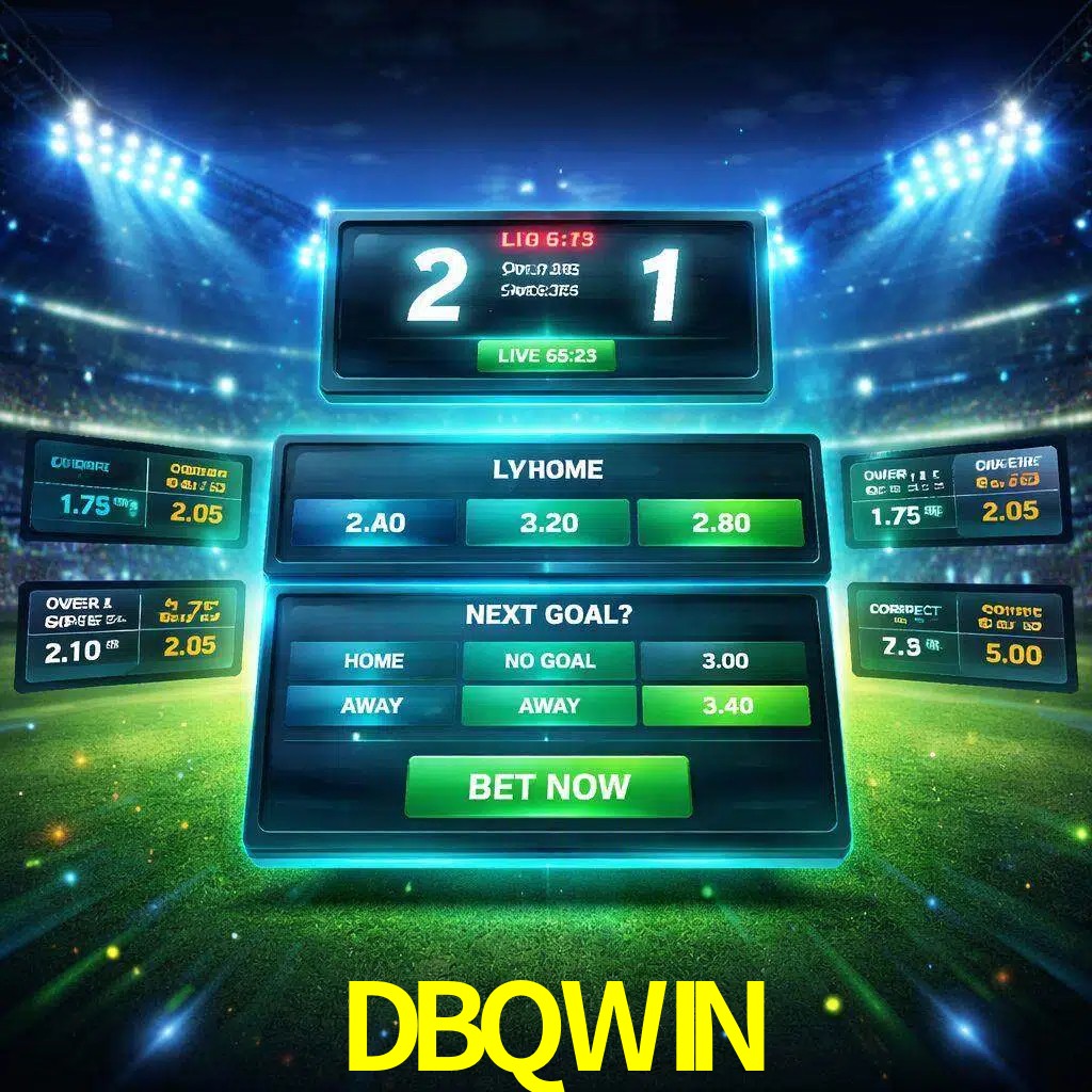 Vista de apuestas en vivo DBQWIN durante un partido en curso